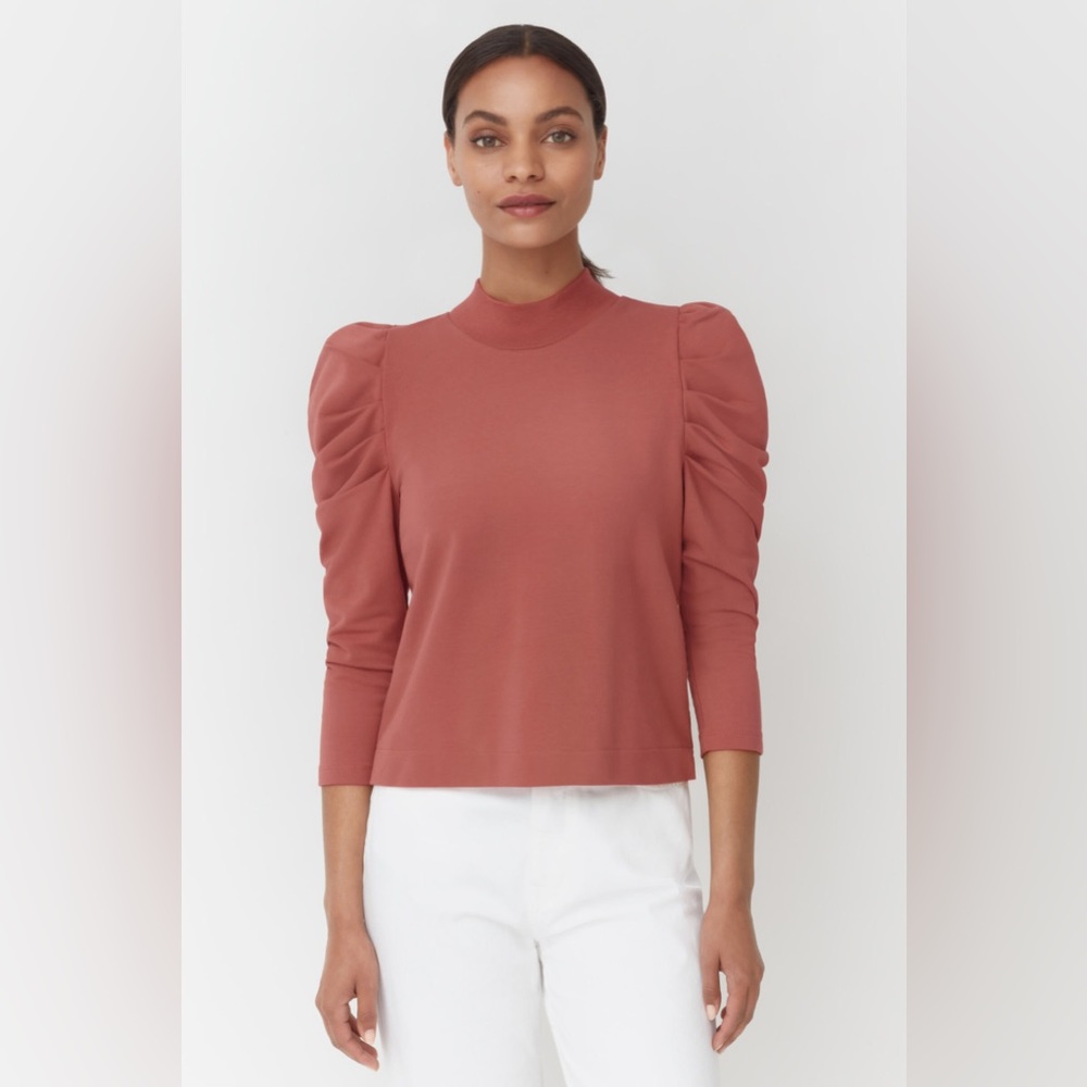 Cuyana French Terry Puff Sleeve Sweatshirt Medium